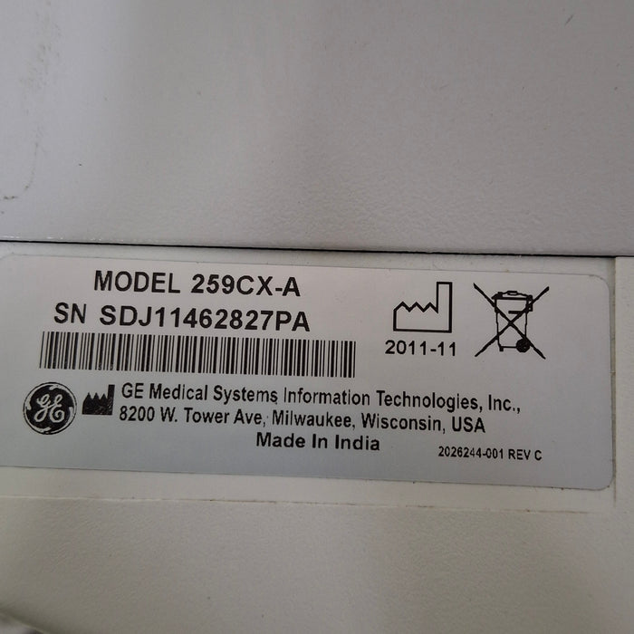 GE Healthcare Corometrics 250cx Series Model 259cx-a Fetal Monitor