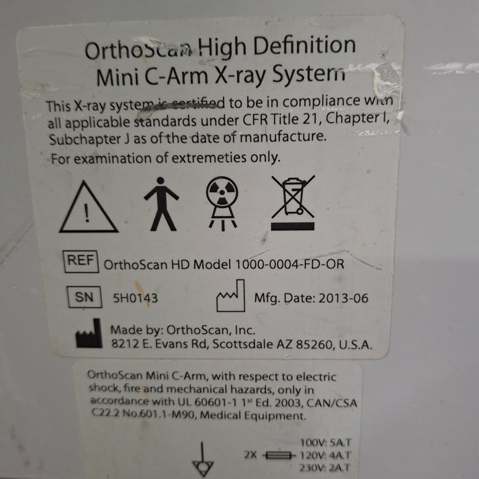 Orthoscan HD 1000-0004 Mini C-Arm