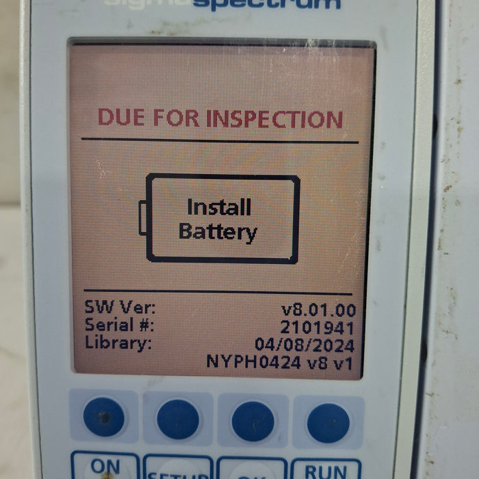 Baxter Sigma Spectrum 8.01.00 w/o Battery Infusion Pump