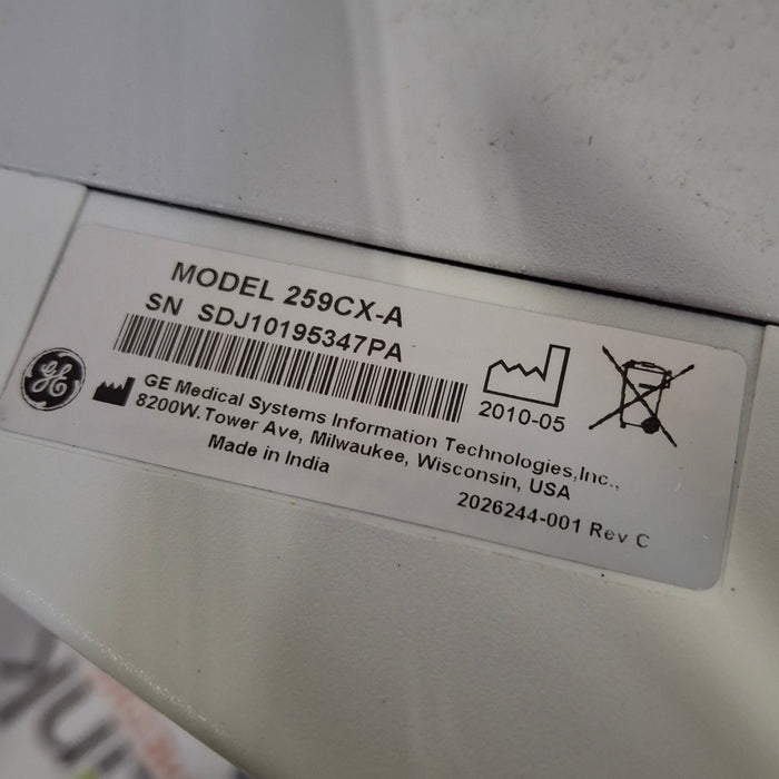 GE Healthcare Corometrics 250cx Series Model 259cx-a Fetal Monitor