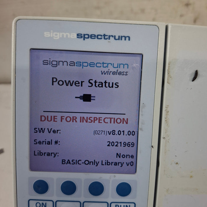 Baxter Sigma Spectrum 8.01.00 w/o Battery Infusion Pump