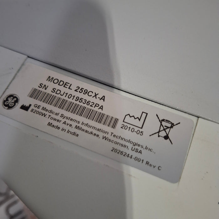 GE Healthcare Corometrics 250cx Series Model 259cx-a Fetal Monitor