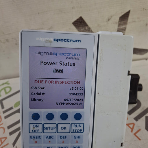 Baxter Baxter Sigma Spectrum 8.01.00 w/o Battery Infusion Pump Infusion Pump reLink Medical