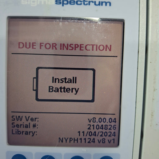 Baxter Baxter Sigma Spectrum 8.00.04 w/o Battery Infusion Pump Infusion Pump reLink Medical
