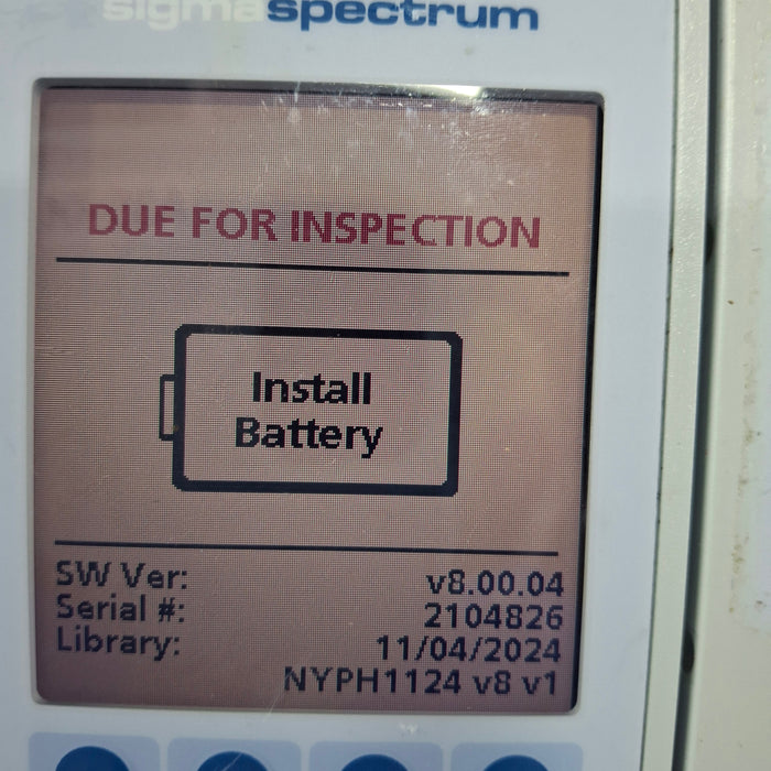 Baxter Baxter Sigma Spectrum 8.00.04 w/o Battery Infusion Pump Infusion Pump reLink Medical