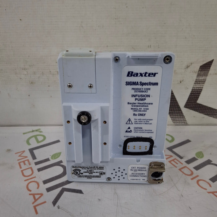 Baxter Baxter Sigma Spectrum 8.00.04 w/o Battery Infusion Pump Infusion Pump reLink Medical
