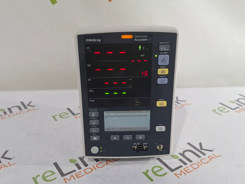 Mindray Mindray Datascope Accutorr V Vital Signs Monitor Patient Monitors reLink Medical