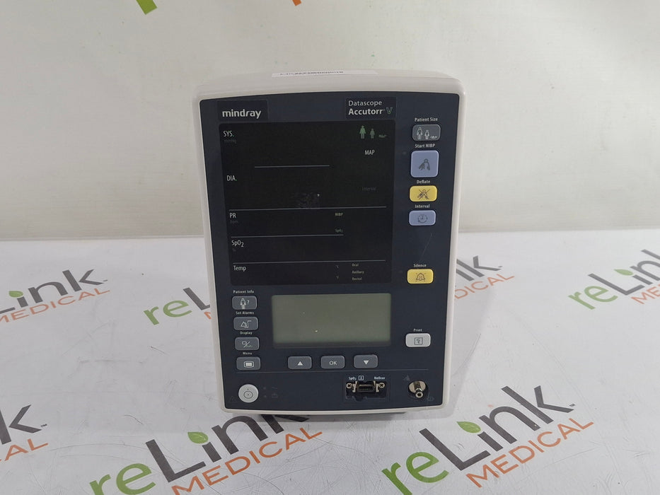 Mindray Mindray Datascope Accutorr V Vital Signs Monitor Patient Monitors reLink Medical