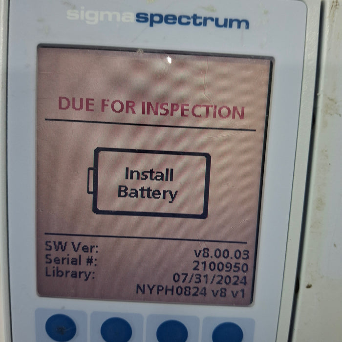 Baxter Baxter Sigma Spectrum 8.00.03 w/o Battery Infusion Pump Infusion Pump reLink Medical