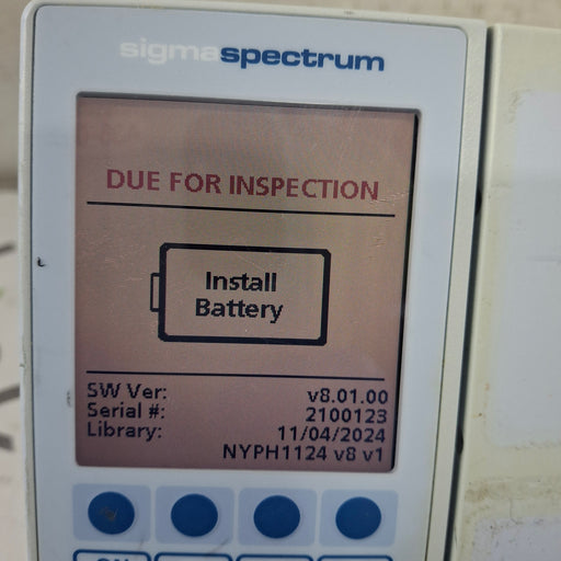 Baxter Baxter Sigma Spectrum 8.01.00 w/o Battery Infusion Pump Infusion Pump reLink Medical