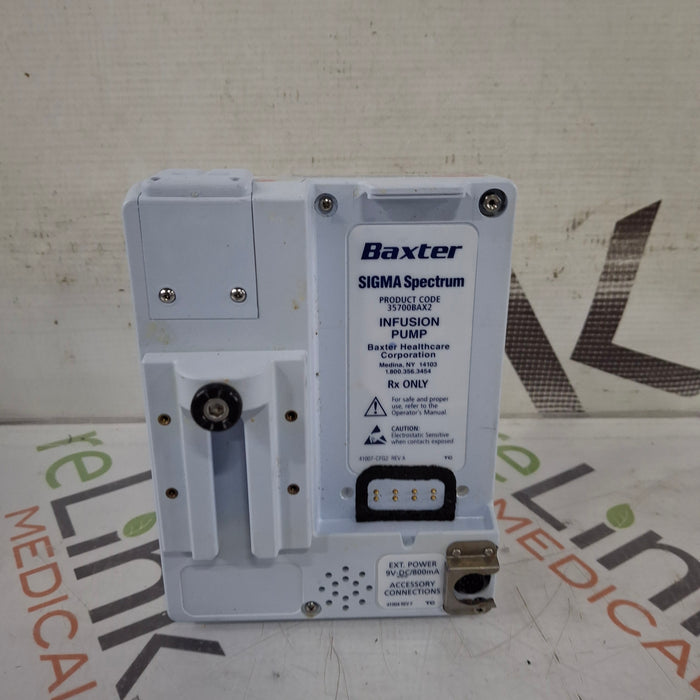 Baxter Baxter Sigma Spectrum 8.01.00 w/o Battery Infusion Pump Infusion Pump reLink Medical