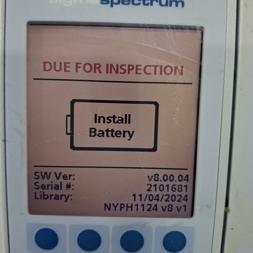 Baxter Baxter Sigma Spectrum 8.00.04 w/o Battery Infusion Pump Infusion Pump reLink Medical
