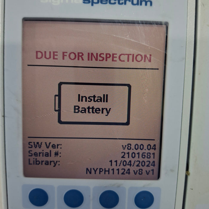 Baxter Baxter Sigma Spectrum 8.00.04 w/o Battery Infusion Pump Infusion Pump reLink Medical