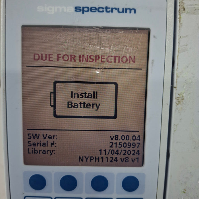 Baxter Baxter Sigma Spectrum 8.00.04 w/o Battery Infusion Pump Infusion Pump reLink Medical