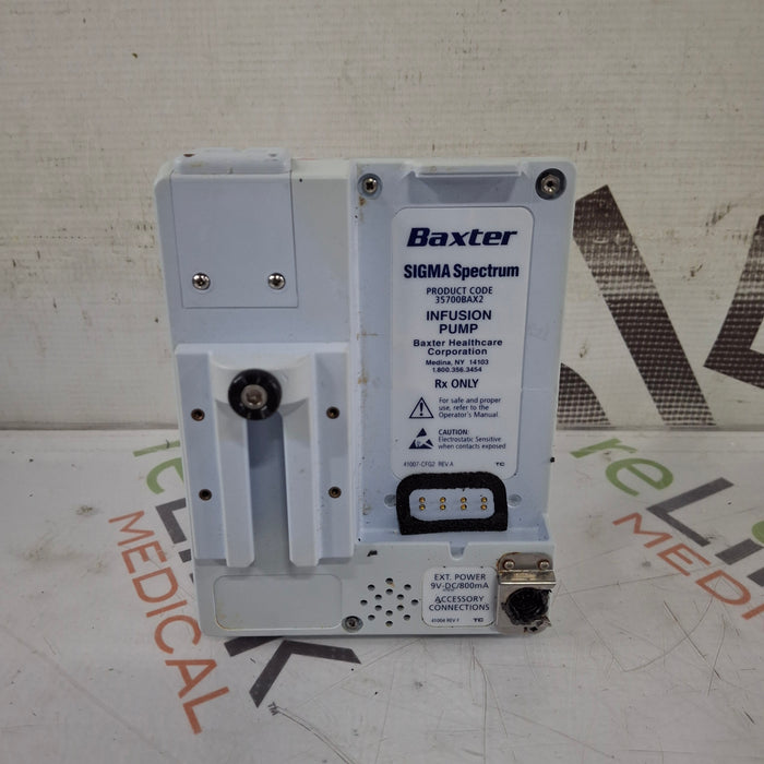 Baxter Baxter Sigma Spectrum 8.00.05 w/o Battery Infusion Pump Infusion Pump reLink Medical