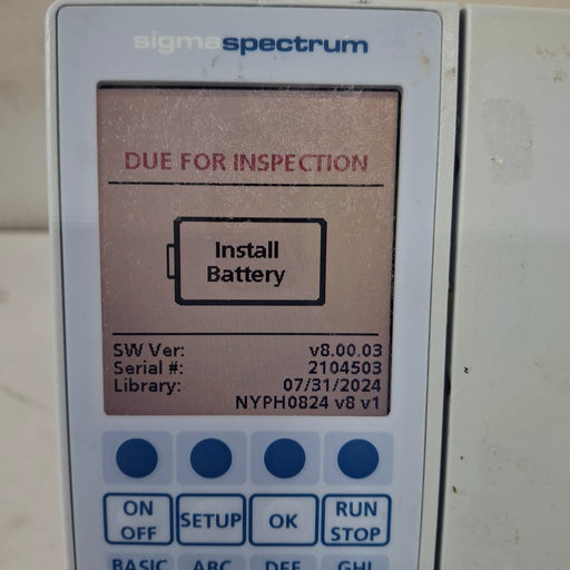 Baxter Baxter Sigma Spectrum 8.00.03 w/o Battery Infusion Pump Infusion Pump reLink Medical