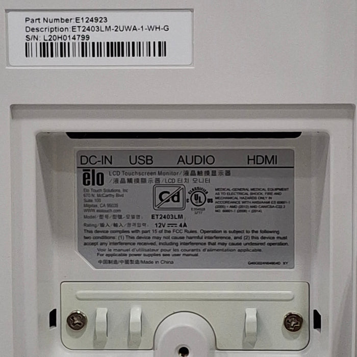 Elo Touch Solutions 2403LM 24" Touchscreen Monitor
