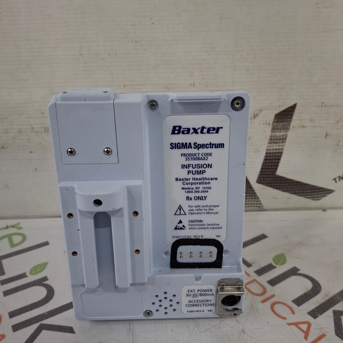 Baxter Baxter Sigma Spectrum 8.01.00 w/o Battery Infusion Pump Infusion Pump reLink Medical