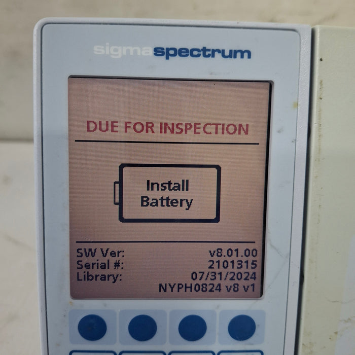 Baxter Baxter Sigma Spectrum 8.01.00 w/o Battery Infusion Pump Infusion Pump reLink Medical