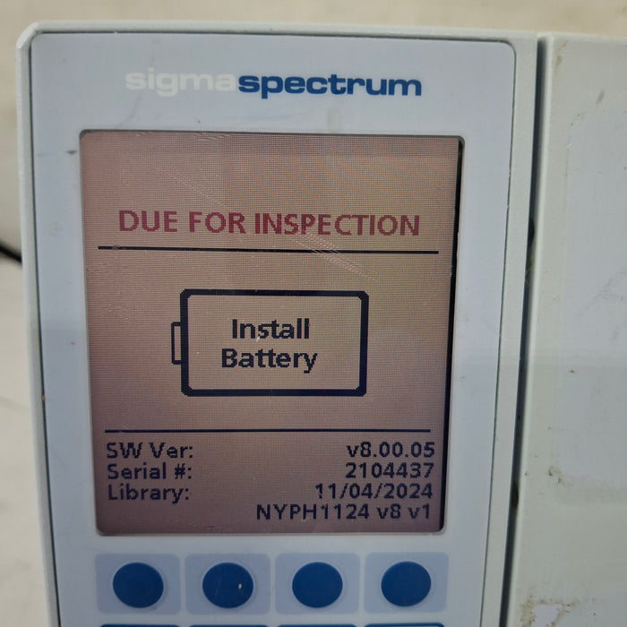 Baxter Baxter Sigma Spectrum 8.00.05 w/o Battery Infusion Pump Infusion Pump reLink Medical