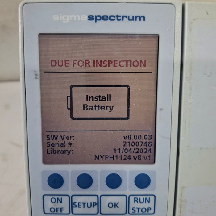 Baxter Sigma Spectrum 8.00.03 w/o Battery Infusion Pump
