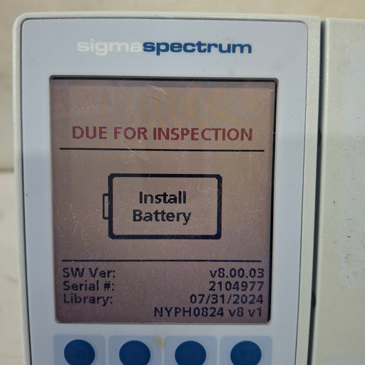 Baxter Baxter Sigma Spectrum 8.00.03 w/o Battery Infusion Pump Infusion Pump reLink Medical