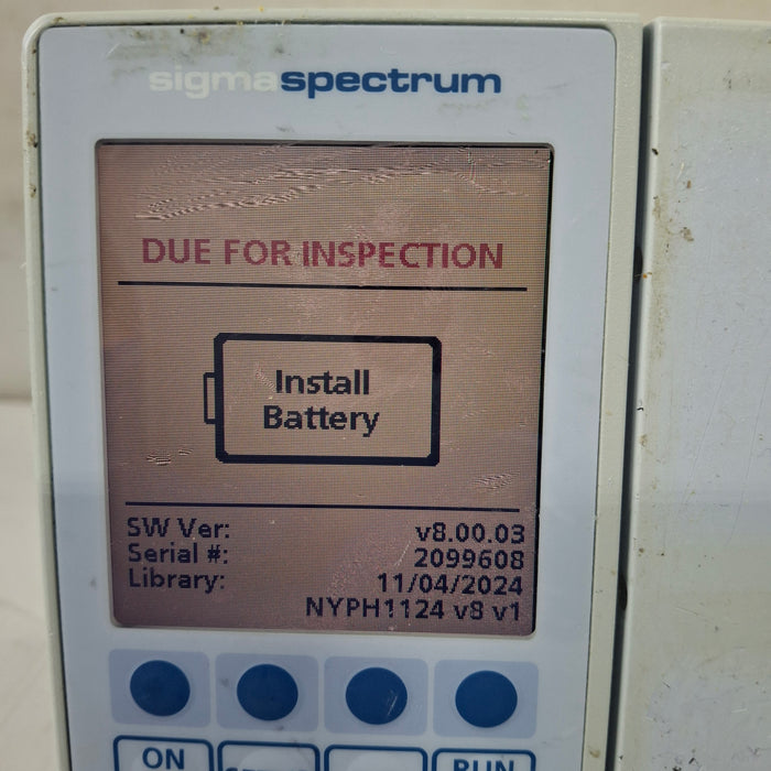 Baxter Sigma Spectrum 8.00.03 w/o Battery Infusion Pump