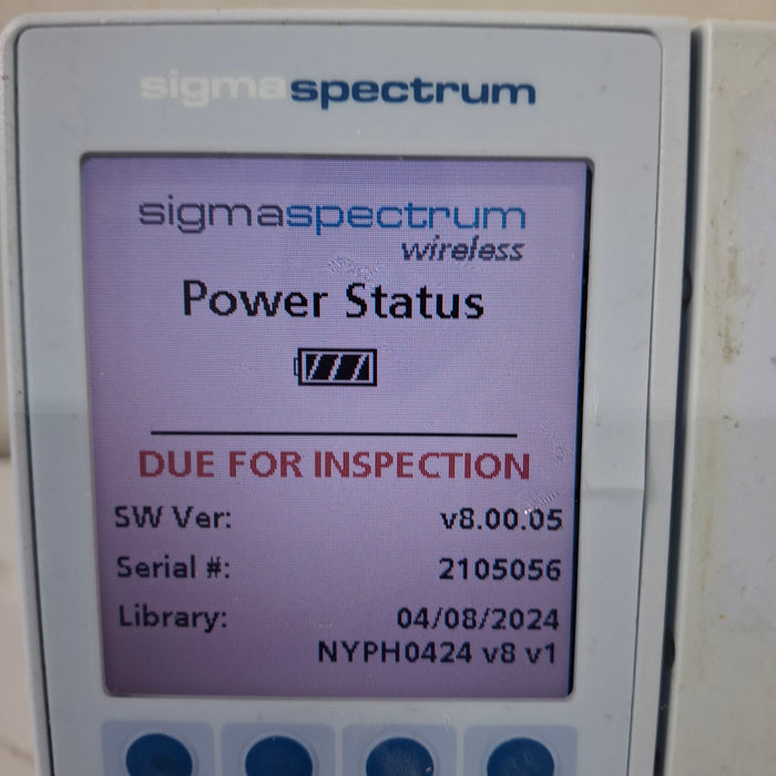 Baxter Sigma Spectrum 8.00.05 w/o Battery Infusion Pump
