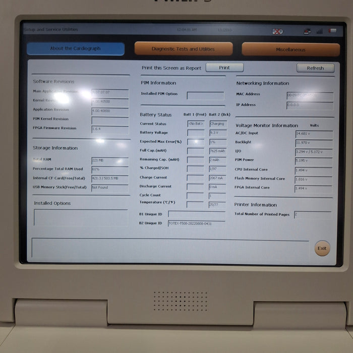 Philips PageWriter TC70 Cardiograph without PIM