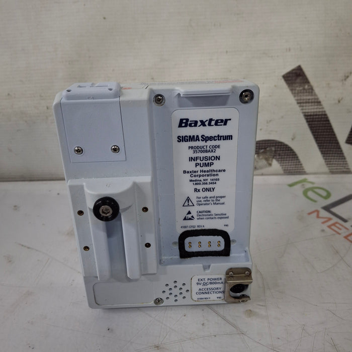 Baxter Baxter Sigma Spectrum 8.01.00 w/o Battery Infusion Pump Infusion Pump reLink Medical