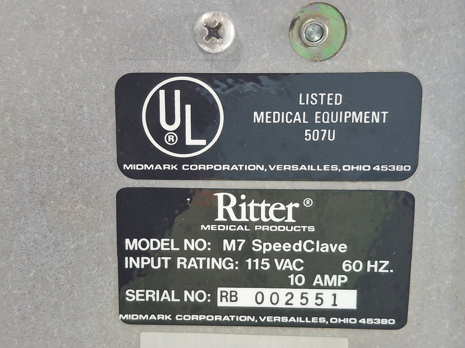Ritter Ritter M7 SpeedClave Steam Sterilizer Sterilizers & Autoclaves reLink Medical
