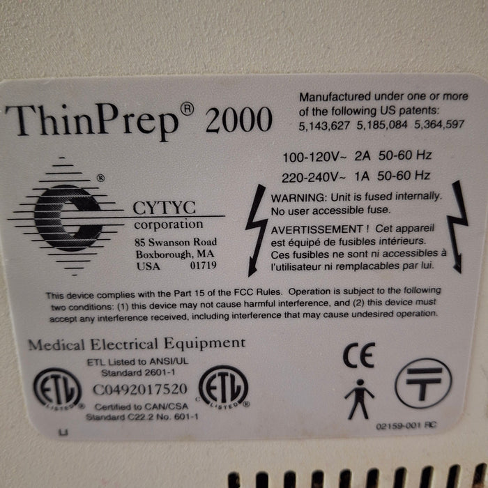 CYTYC CYTYC ThinPrep 2000 Processor Clinical Lab reLink Medical