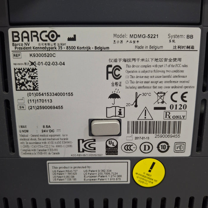 Barco Barco MDMG-5221 Mammo Tomosynthesis 5MP Display Monitor Mammography reLink Medical