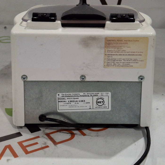 Drucker Diagnostics 642E Centrifuge