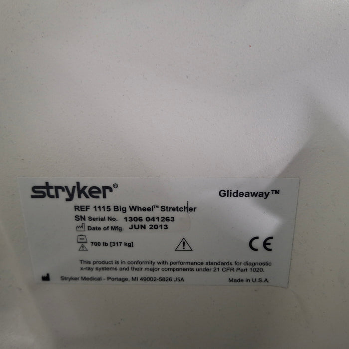 Stryker Stryker 1115 Big Wheel Glideaway Stretcher Beds & Stretchers reLink Medical
