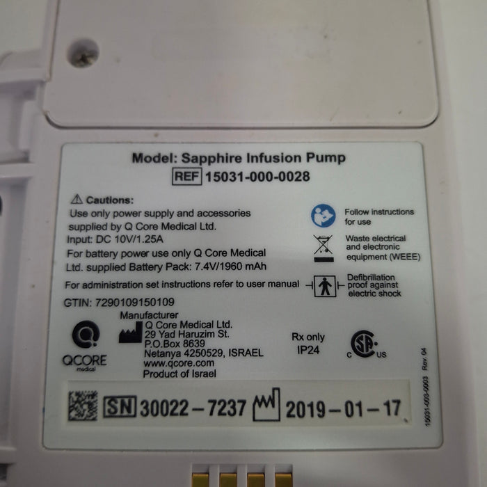 QCore Medical QCore Medical Sapphire Multi-Therapy Infusion Pump Infusion Pump reLink Medical