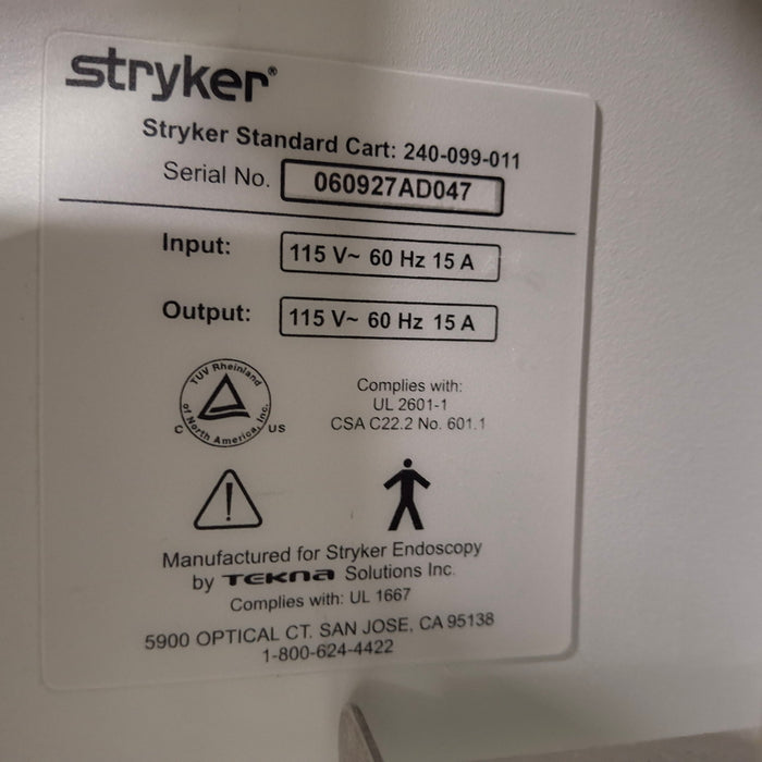 Stryker Stryker 240-099-011 Standard Cart Medical Furniture reLink Medical