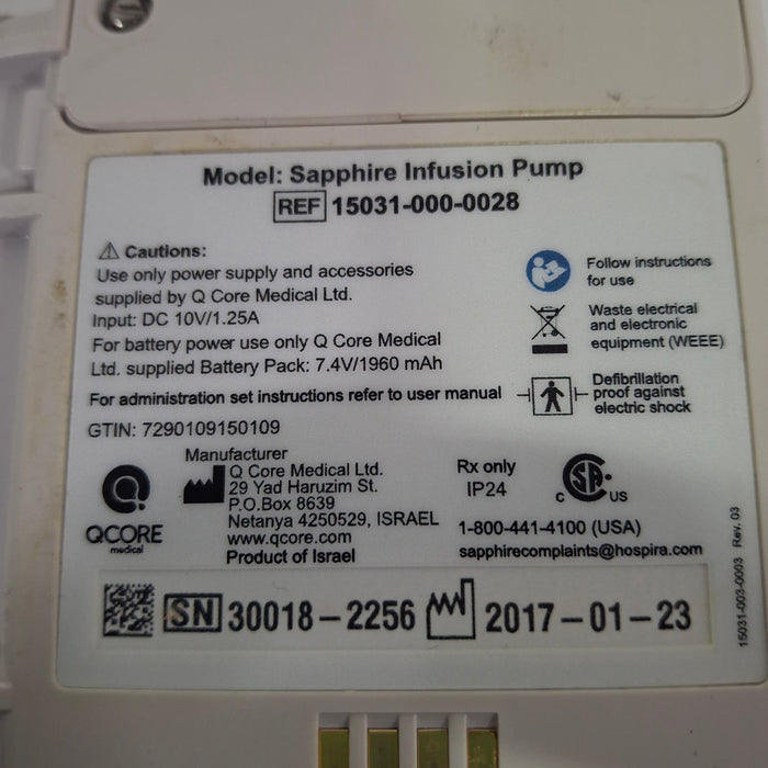 QCore Medical QCore Medical Sapphire Multi-Therapy Infusion Pump Infusion Pump reLink Medical