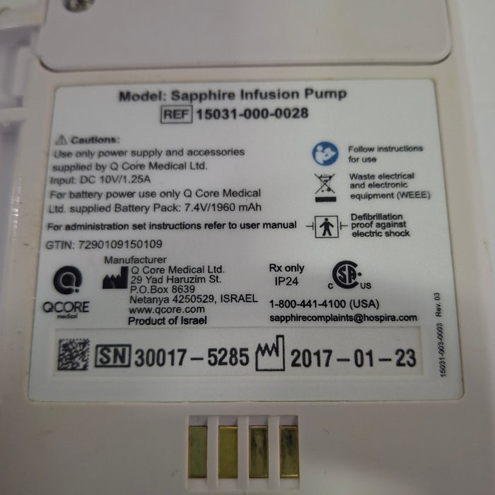 QCore Medical QCore Medical Sapphire Multi-Therapy Infusion Pump Infusion Pump reLink Medical