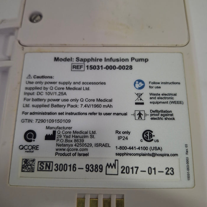 QCore Medical QCore Medical Sapphire Multi-Therapy Infusion Pump Infusion Pump reLink Medical