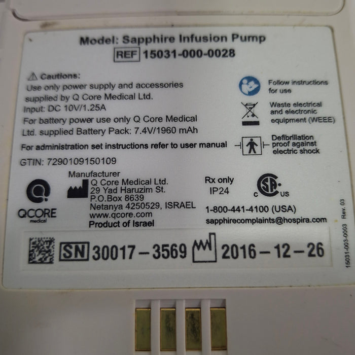 QCore Medical QCore Medical Sapphire Multi-Therapy Infusion Pump Infusion Pump reLink Medical