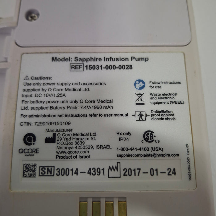 QCore Medical QCore Medical Sapphire Multi-Therapy Infusion Pump Infusion Pump reLink Medical
