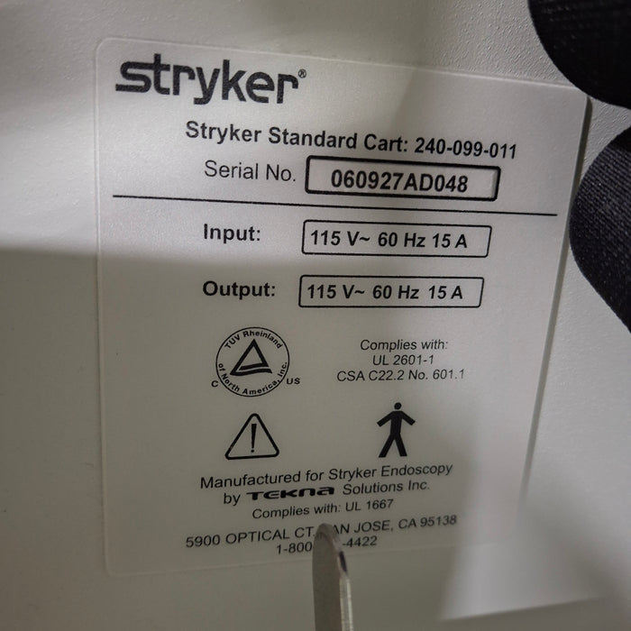 Stryker Stryker 240-099-011 Standard Cart Medical Furniture reLink Medical