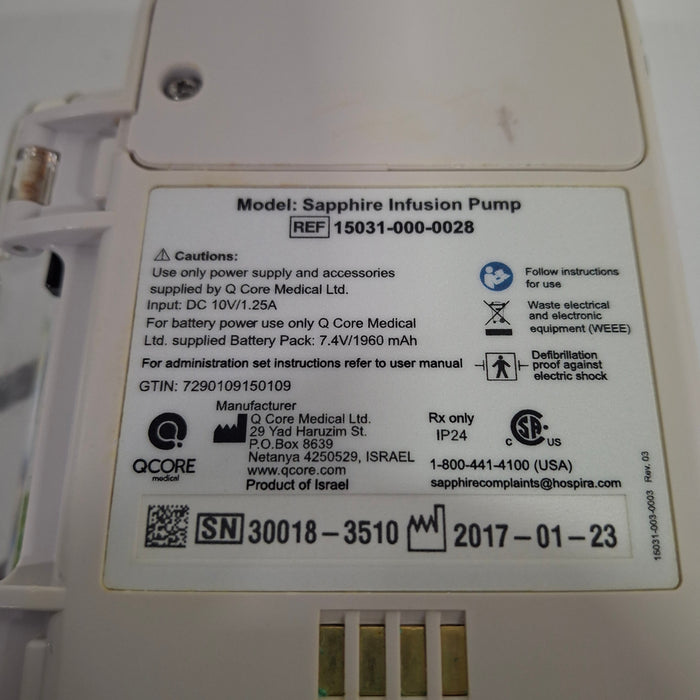 QCore Medical QCore Medical Sapphire Multi-Therapy Infusion Pump Infusion Pump reLink Medical