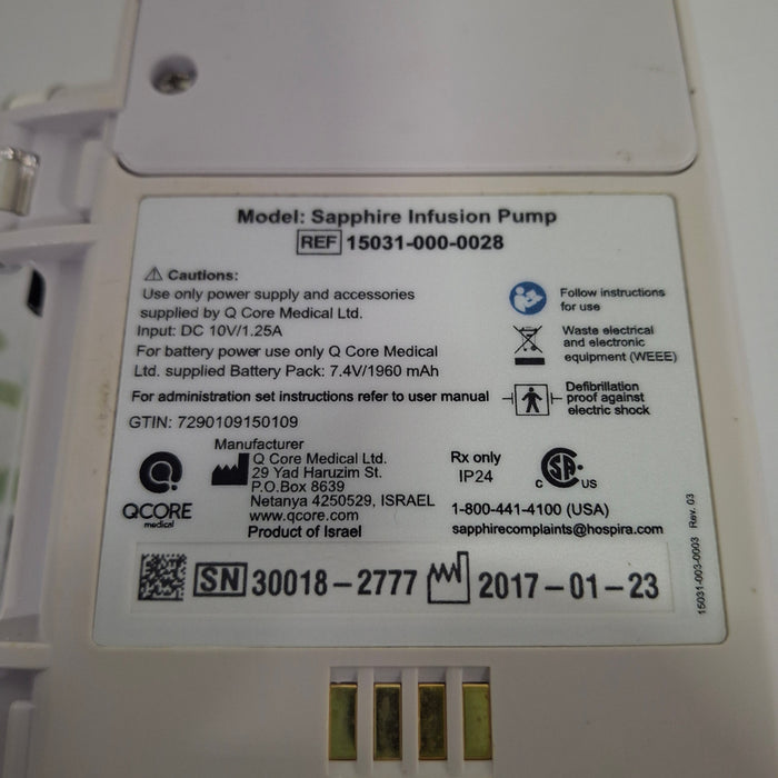 QCore Medical QCore Medical Sapphire Multi-Therapy Infusion Pump Infusion Pump reLink Medical