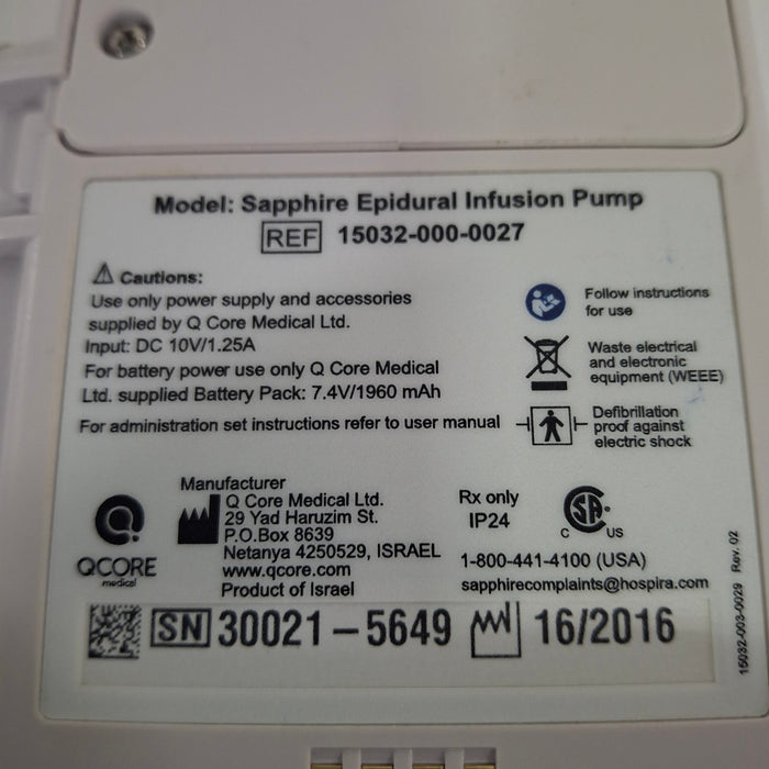 QCore Medical Sapphire Epidural Infusion Pump