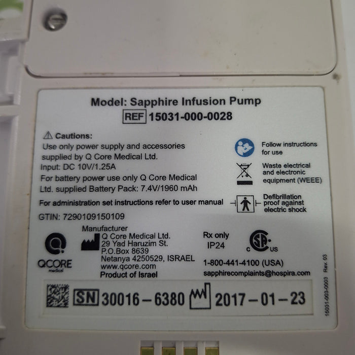QCore Medical QCore Medical Sapphire Multi-Therapy Infusion Pump Infusion Pump reLink Medical
