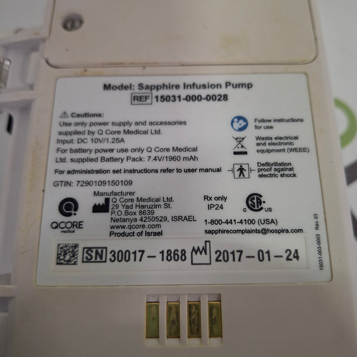 QCore Medical QCore Medical Sapphire Multi-Therapy Infusion Pump Infusion Pump reLink Medical
