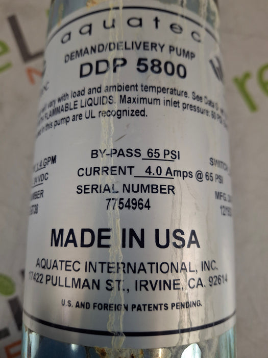 Aquatec Aquatec DDP 5800 Demand/Delivery Pump Industrial Equipment reLink Medical