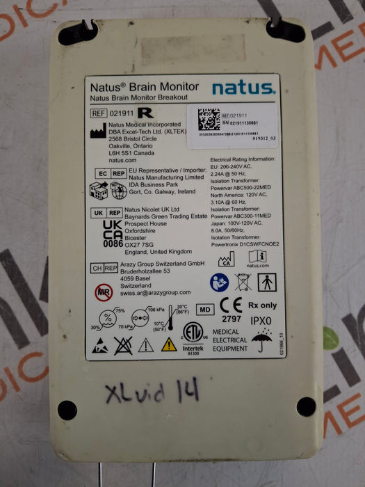 Natus Natus Brain Monitor 021911 Breakout Box EEG EMG Sleep Systems reLink Medical